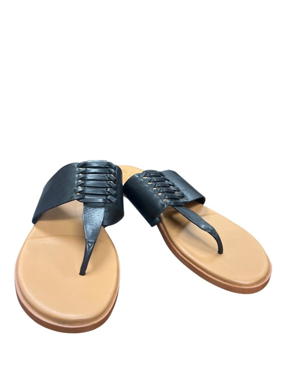 Cole Haan wms black thong spring summer casual sandals sz 9.5B SKU 10-227